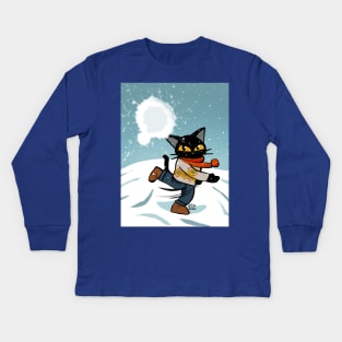 Snowball fight Kids Long Sleeve T-Shirt